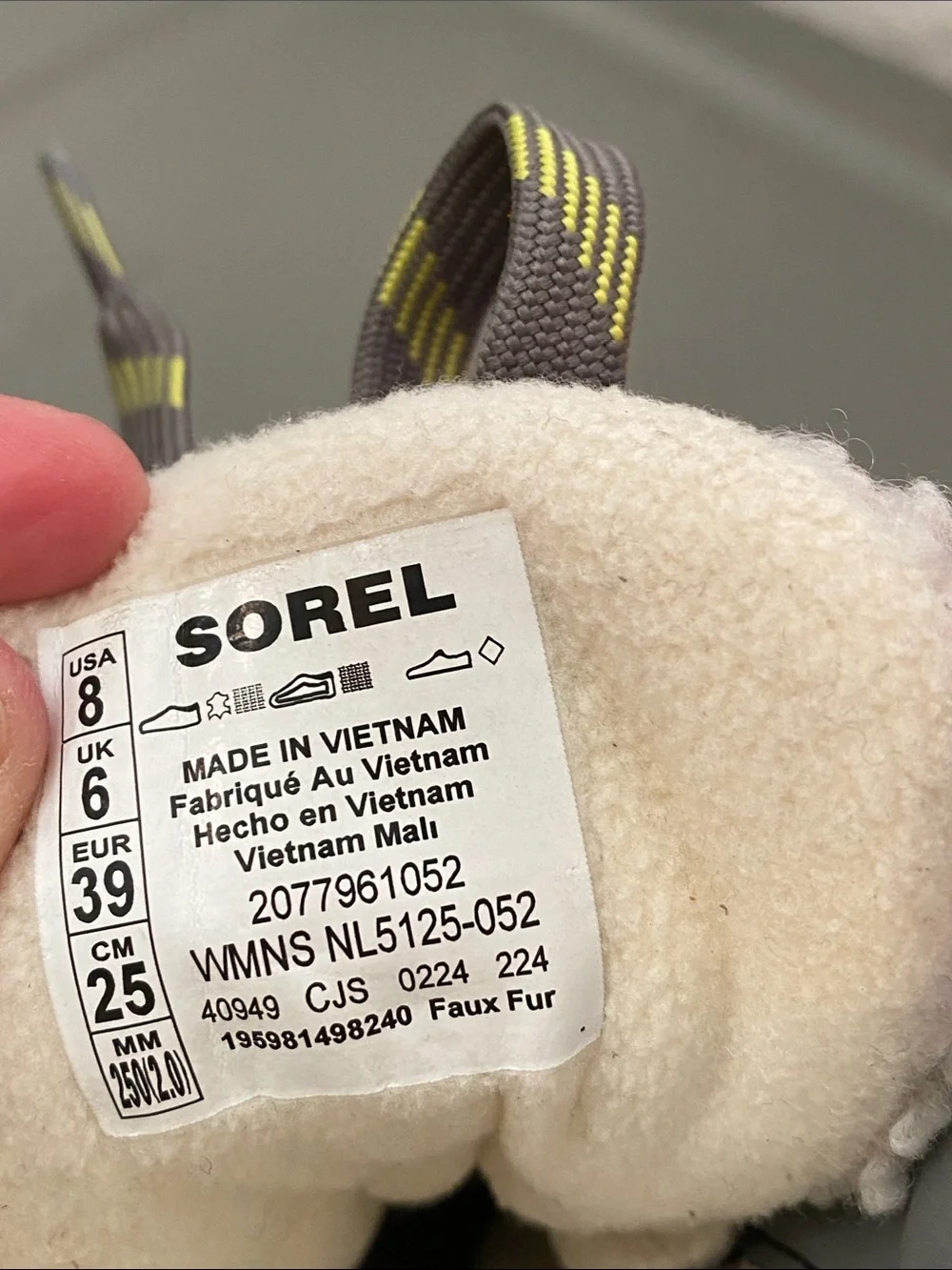 🌼 Sorel Womens Olive Green Sherpa-Collar Lace-Up Boots with Gum Sole